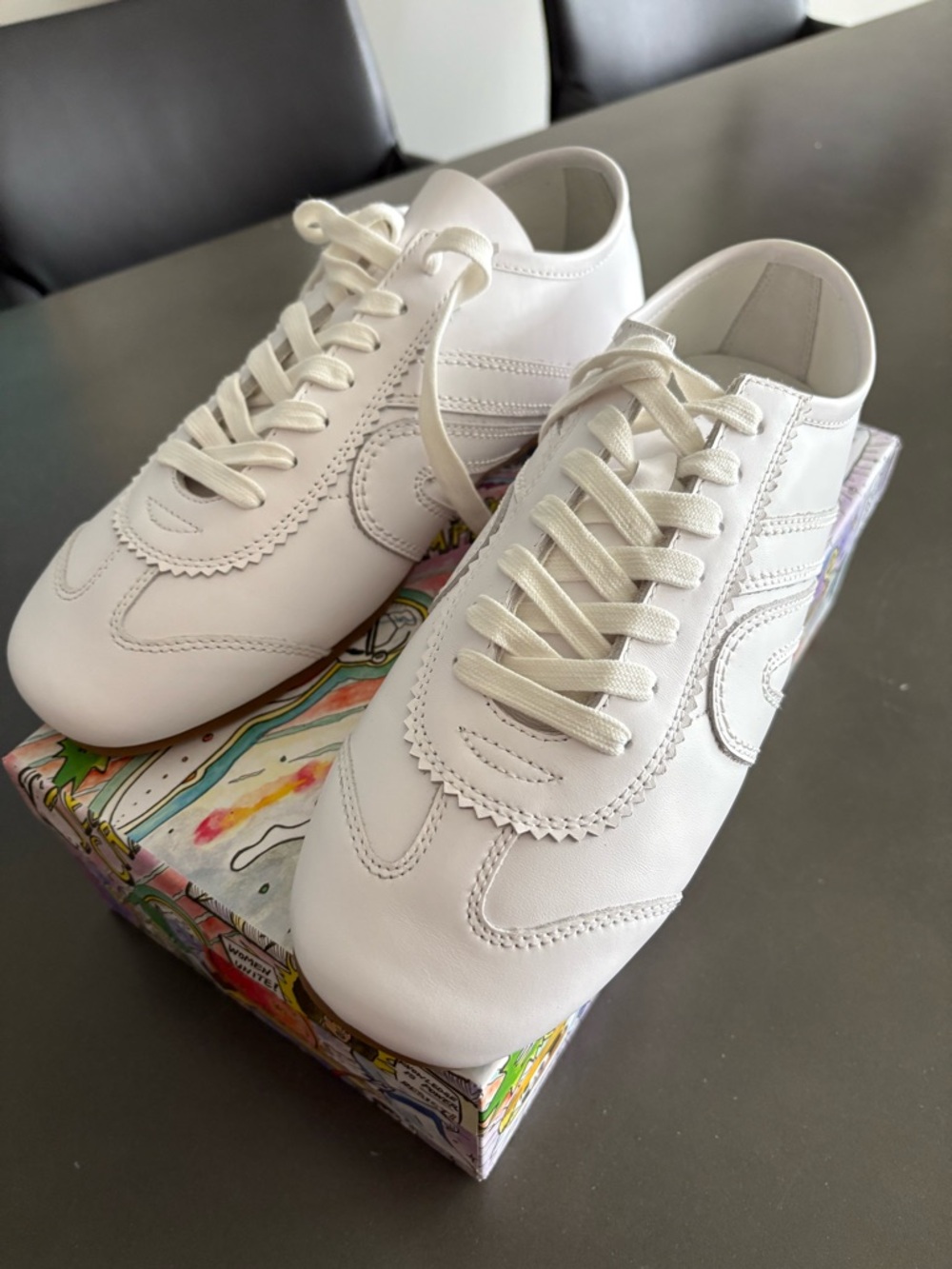 Jeffrey Campbell Cream-White Women's Lace-Up Sneakers